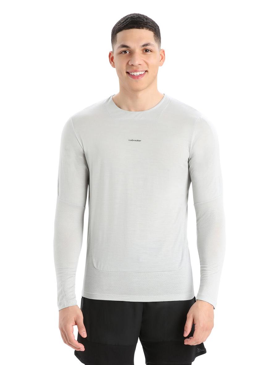 Long Sleeve Icebreaker ZoneKnit™ Merino T-Shirt Homme Beige | FR 1233TCEV